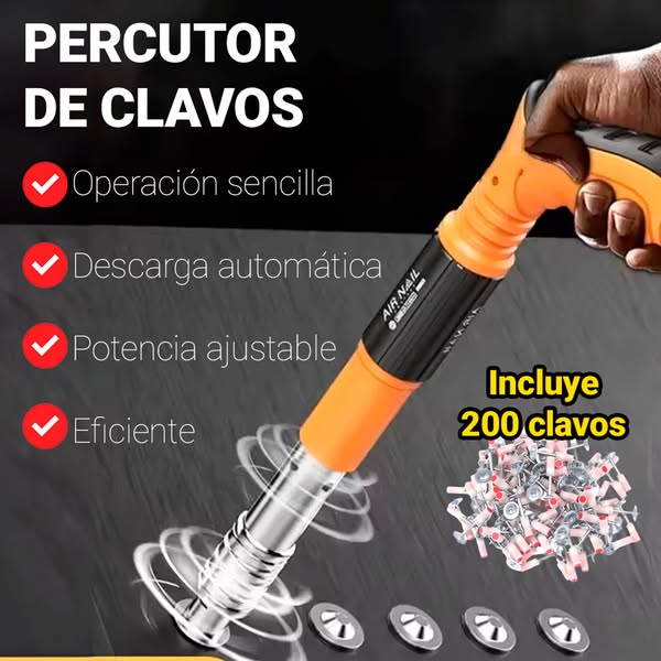 Pistola Remachadora Profesional + 200 Clavos de Regalo
