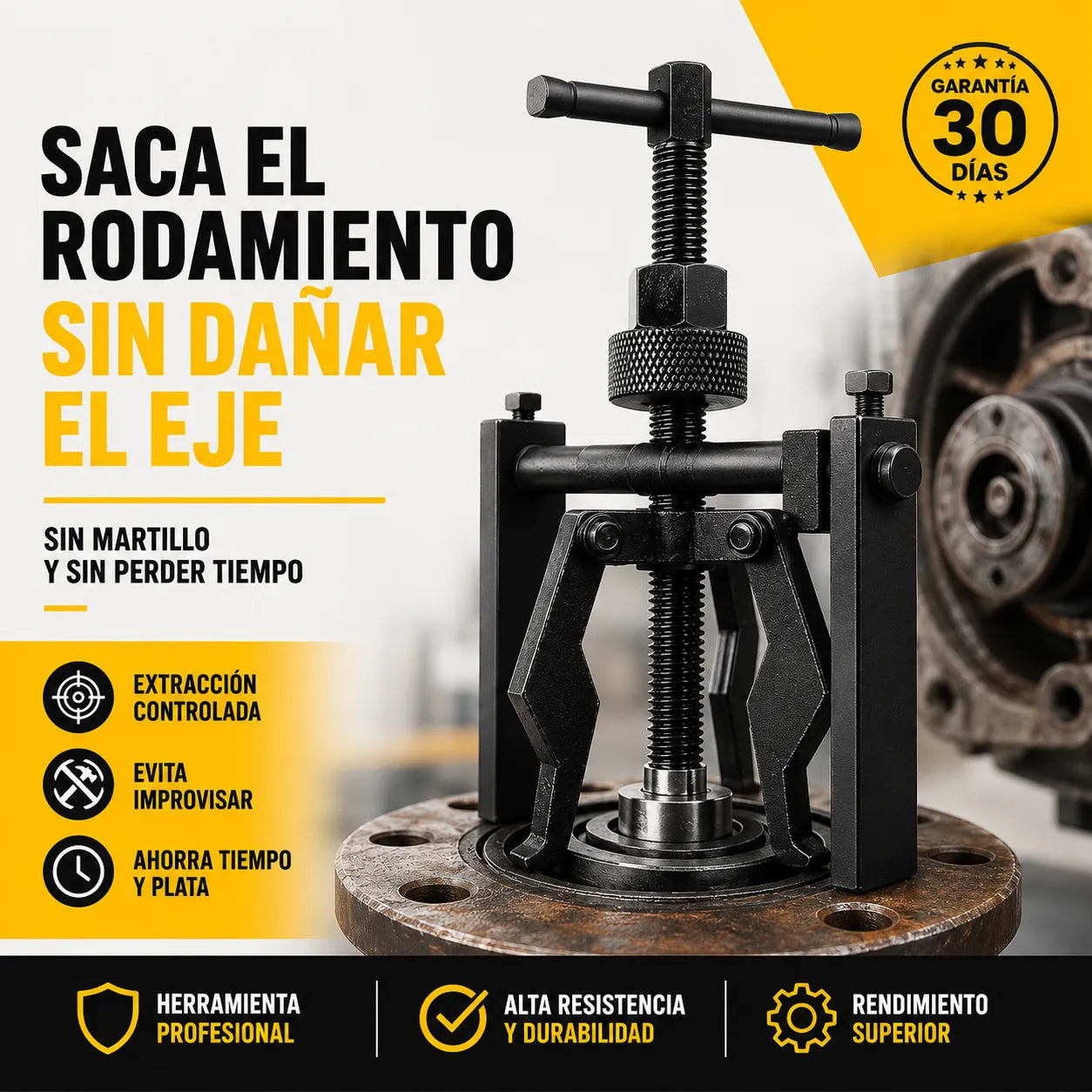EXTRACTOR DE RODAMIENTOS 3 GARRAS – ACERO TEMPLADO