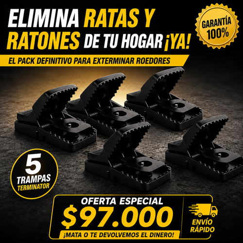 Pack X5 Trampas para Roedores | Captura Eficiente y Reutilizable